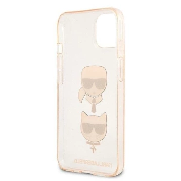 Karl Lagerfeld KLHCP13SKCTUGLGO iPhone 13 mini 5,4" złoty/gold Hardcase Glitter Karl`s